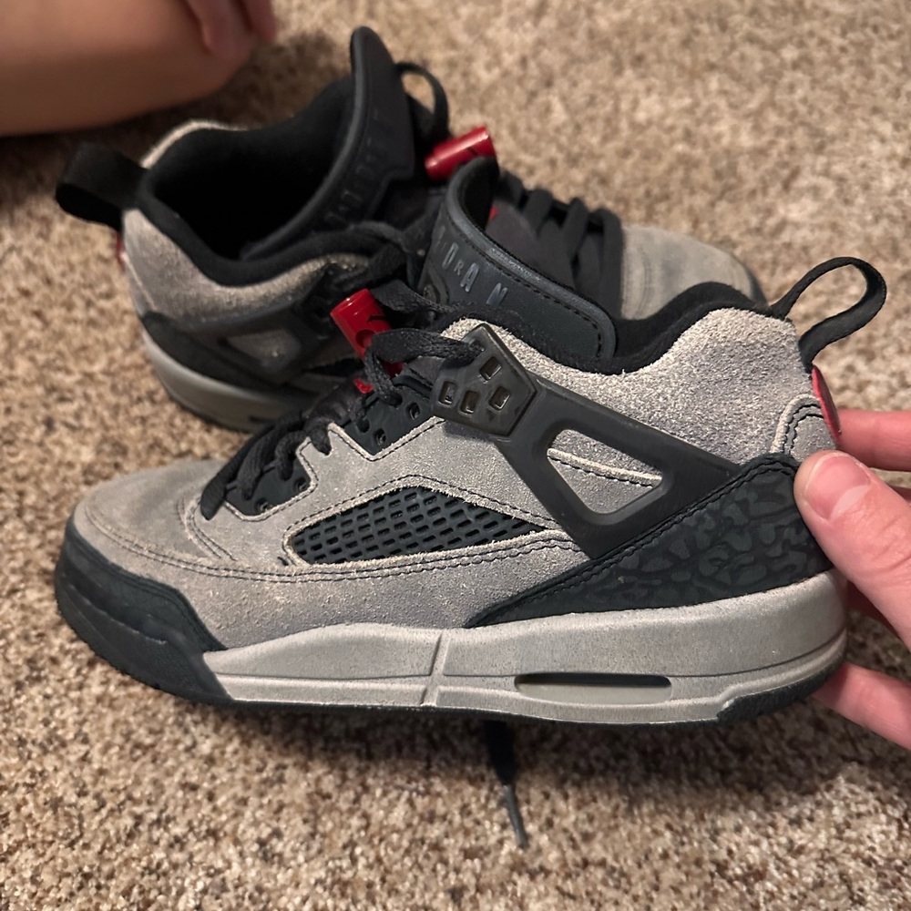 Nike Jordan Spizike Low Gray and Black Sneakers with Suede and Mesh